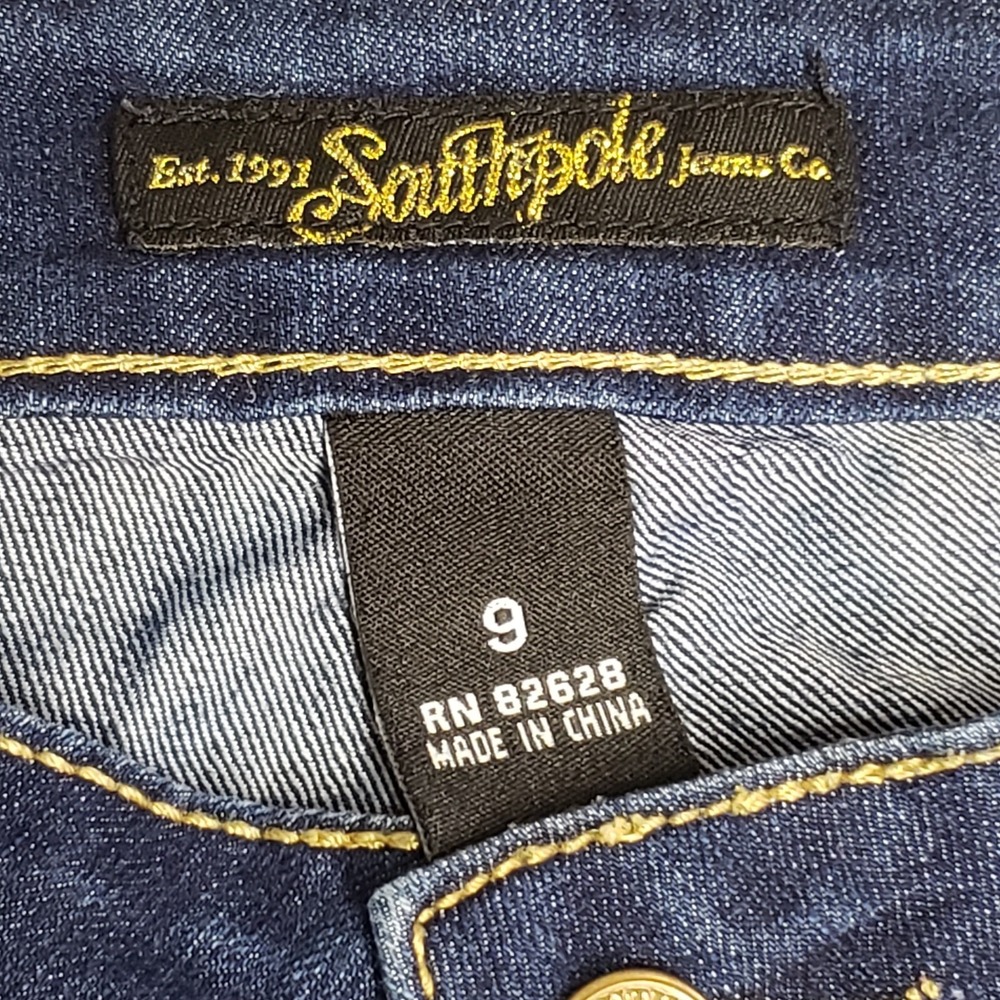 Southpole Jeans Womens 9 Blue Denim Low Rise Straight Leg Hip Hop Streetwear - Picture 6 of 7